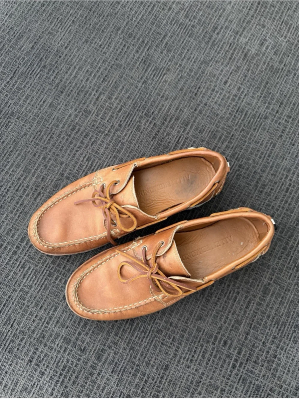 Allen Edmonds Force 10 Lug Sole Boat Shoe Mens 8.5 D Brown Leather Loafer 4965